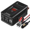 300W Power Inverter DC 12V to 110V AC Car Inverter with Dual USB, Car Adapter