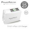 Powerfalcon 25W Smart 4-port USB charger/Foldable