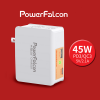 PowerFalcon 45W PD dual port (USB-C+USB-A) charger / foldable