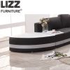 Modern Oversize Italian Leather Sofa With Chaise Sofa Bed