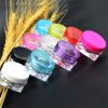 Sterilized plastic cream square jar clear transparent plastic box pot 3g 5g cheap portable travel cosmetic cream jar