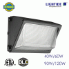 DLC Qualified 60W Wallpack LED Lights,  Glass Refractor, 5 Years Warranty