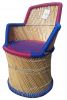 Ecowoodies Handicraft Wooden / Bamboo Sitting Chair for Outdoor Balcony Terrace Garden Cafe or Lawn