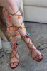 Handmade Colorful Tassels Knee-High Gladiator Sandals