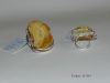 Amber silver ring