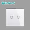 Good quality 2 gang smart switch glass panel wifi switch OEM