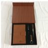 Notebook with Pen and letter opener, keychain in wood grain Gift box fo