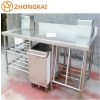 hotel restaurant commercial kitchen stainless steel worktable 