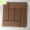 Anti-slip 3D wood grain wpc mosaic floor tile for swimming pool balcony