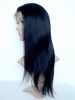 Elegant Silky Straight Front Lace Virgin Human Wig Peruvian Hair for Costume Party