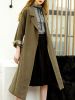 moozoi Solid long style trench coat