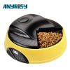 LCD Display 4 food trays pet feeder for dog / cat