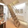 Modern Single Stringer Straight Stair/Staircase with wooden Treads Design