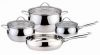 6 Piece Classic Stainless Steel Cookware Set