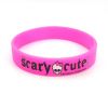 Custom logo printed silk printing cheap silicone bracelet rubber wristband