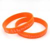 Free artwork popular colorful debossed wristband ink-filled fashion silicone bracelet