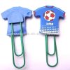 Custom Football clothes shape soft silicone pvc bookmark plastic paper clips