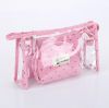 Custom Zipper Fashion Clear PVC Waterproof Women Cosmetic Bag