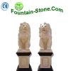 Yellow Marble Stone Lion Statues