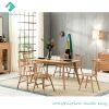 Comfortable nordic style solid wood dining table with chairs designs