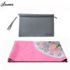 Custom microfiber outdoor sports print travel yoga mat for fitness