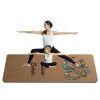 Custom Printed Eco Friendly Biodegradable Non-slip Organic Cork Yoga Mat