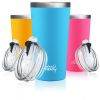 Insulated Tumbler - Double Wall Stainless Steel Travel Coffee Mug with Lid, Thermo Cup BPA Free | FDA, No Sweat Water Flask Bulk Vacuum Insulated Bottle, Thanksgiving Gift 17 oz