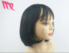 Black Color 35cm Short Synthetic Hair Wigs Stock Woman Wig For Daily