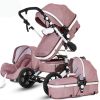 Baby Stroller 3 in 1 High Landscape Pram foldable pushchair reversible Bassinets Luxury Basket