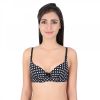 Dotted Pushup Bra Black