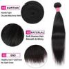 Meetu Brazilian Virgin Straight Human Hair 3 Bundles 8A Unprocessed