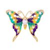 Enamel pins uk vintage enamel butterfly pins with rhinestone