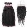 Lolly 9A Virgin Kinky Curly Hair Extensions Bundle with 4*4 Lace Closure 