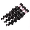 Lolly  Brazilian Virgin Loose Deep Wave Human Hair Extensions 3Bundles with Lace Closure