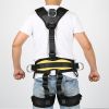construction vest style full body harness black red yellow