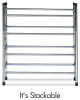 2 Tier Stackable Metal Tubular Shoe Rack