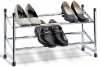 2 Tier Stackable Metal Tubular Shoe Rack