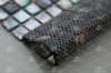 Luxury Graceful Black Mother Of Pearl Shell Mosaic Tiles with joint