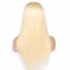 Malaysian Blonde #613 Full Lace Human Hair Wigs Silky Straight Remy Hair Middle Part with Bleached Knots Hand Tied