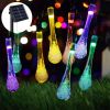 Water Droplets Cherry Bubble Ball Dragonfly Snowflakes Led String Lights Solar Powered Christmas Garden Decorative Lights