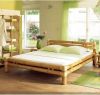 Countryside Wooden Beds Bedroom Furniture Set Solid Bamboo Wood Bed Frame