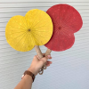 HANDMADE LOTUS FAN / PERFECT FOR DECORATION OR PRACTICAL USE / MADE IN VIETNAM