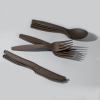 SUSTAINABLE COFFEE GROUNDS CUTLERY SET / PLANET-FRIENDLY / SPOON, KNIFE, FORK INCLUDED