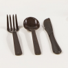 REUSABLE COFFEE GROUNDS CUTLERY SET / ECO-CONSCIOUS CHOICE / NATURAL MATERIALS
