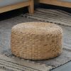 WATER HYACINTH OTTOMAN CUSHION, HANDCRAFTED, ECO-FRIENDLY, AND COMFORTABLE SEATING SOLUTION