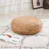 WATER HYACINTH OTTOMAN CUSHION, SUSTAINABLE MATERIALS, HANDWOVEN DESIGN, IDEAL FOR INDOOR AND OUTDOOR SPACES, VERSATILE AND DURABLE