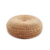 WATER HYACINTH OTTOMAN CUSHION, SUSTAINABLE MATERIALS, HANDWOVEN DESIGN, IDEAL FOR INDOOR AND OUTDOOR SPACES, VERSATILE AND DURABLE