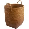 NATURAL RATTAN STORAGE BASKET / MULTIPURPOSE ORGANIZER / HOME DECOR / CARRYING BASKET FOR LIVING ROOM, BEDROOM