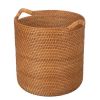 WOVEN RATTAN STORAGE BASKET / MULTIFUNCTIONAL ORGANIZER / HOME DECOR FOR FLOWERS, CLOTHING, AND ACCESSORIES