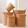 WOVEN RATTAN STORAGE BASKET / MULTIFUNCTIONAL ORGANIZER / HOME DECOR FOR FLOWERS, CLOTHING, AND ACCESSORIES